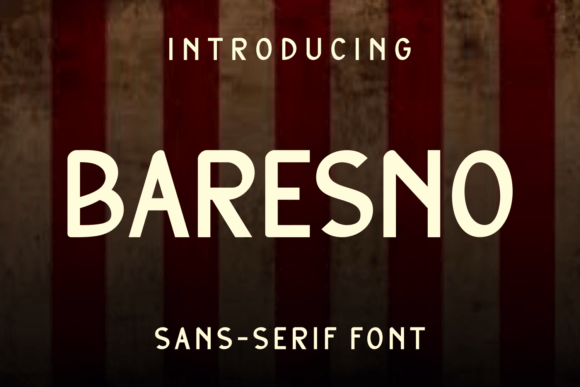Baresno Typeface: A Modern Sans Serif for Handmade Branding