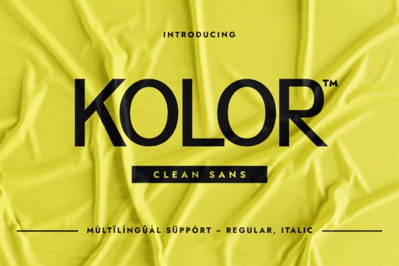 Kolor Typeface: Elevate Your Brand Identity with Clean Design